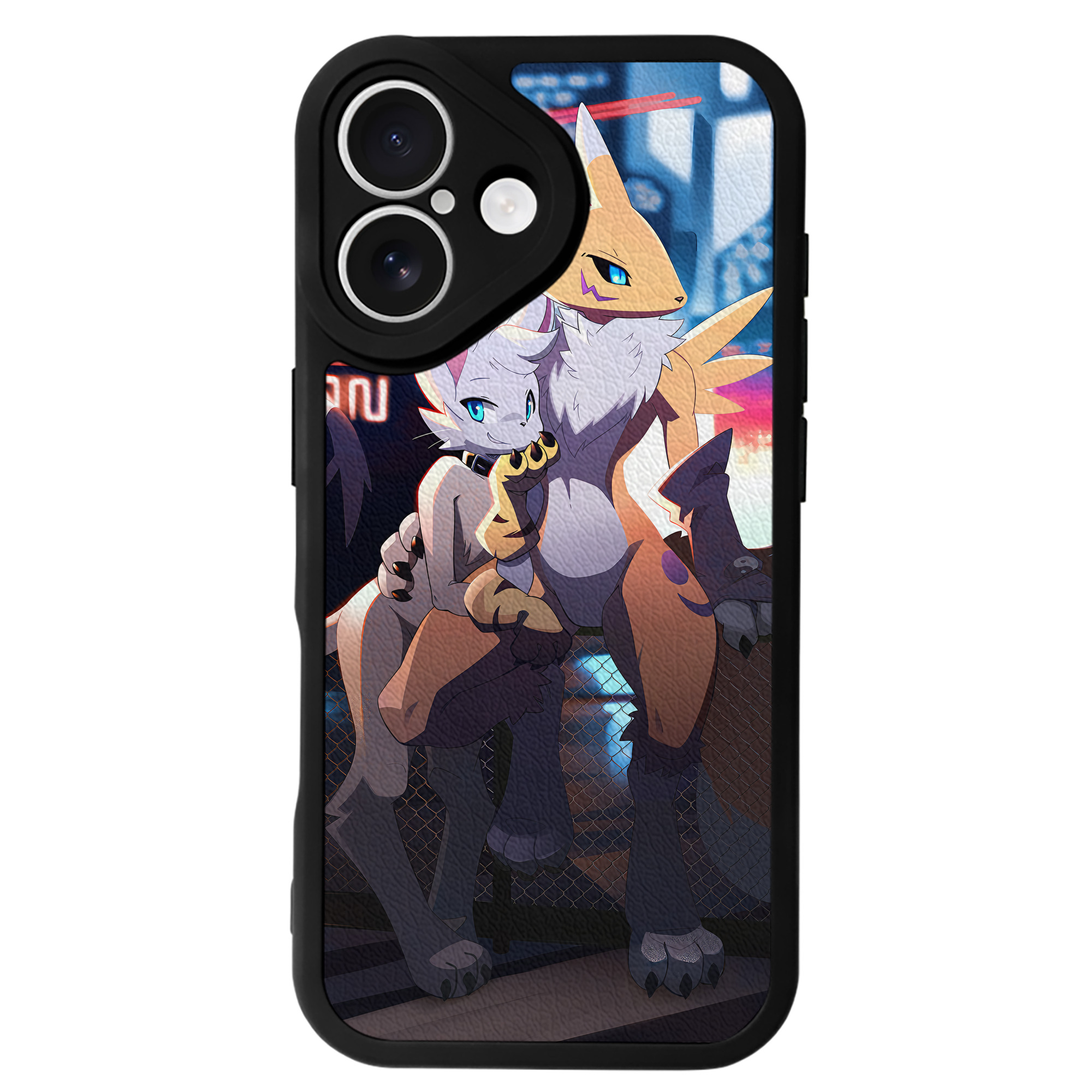 （画像用） Digimon デジタルモンスター/デジモン 【iPhone 16シリーズ対応】シリコンスマホケース（レザー調） 材質：シリコン